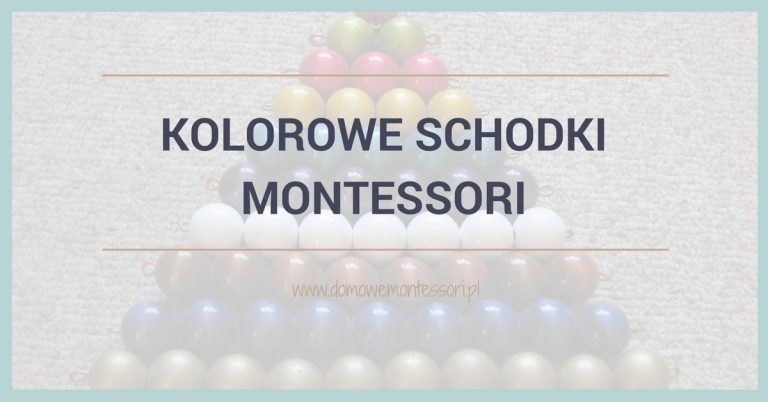 Kolorowe schodki Montessori