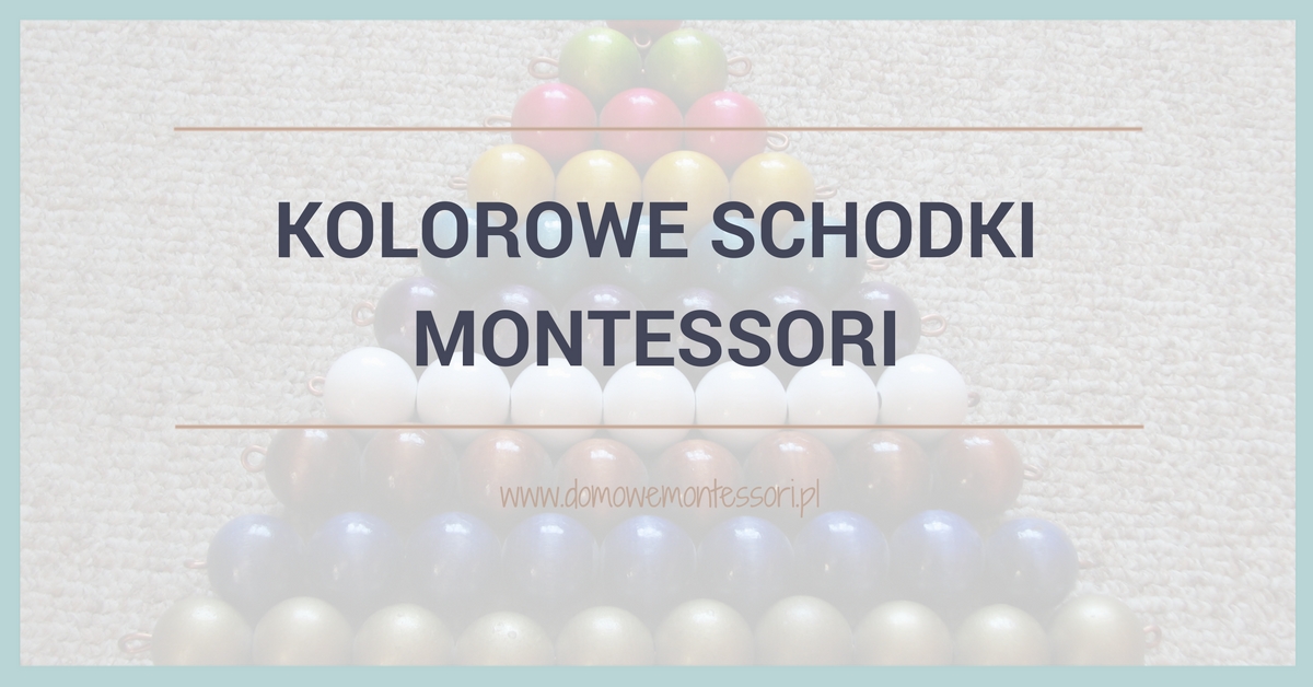 Kolorowe schodki Montessori