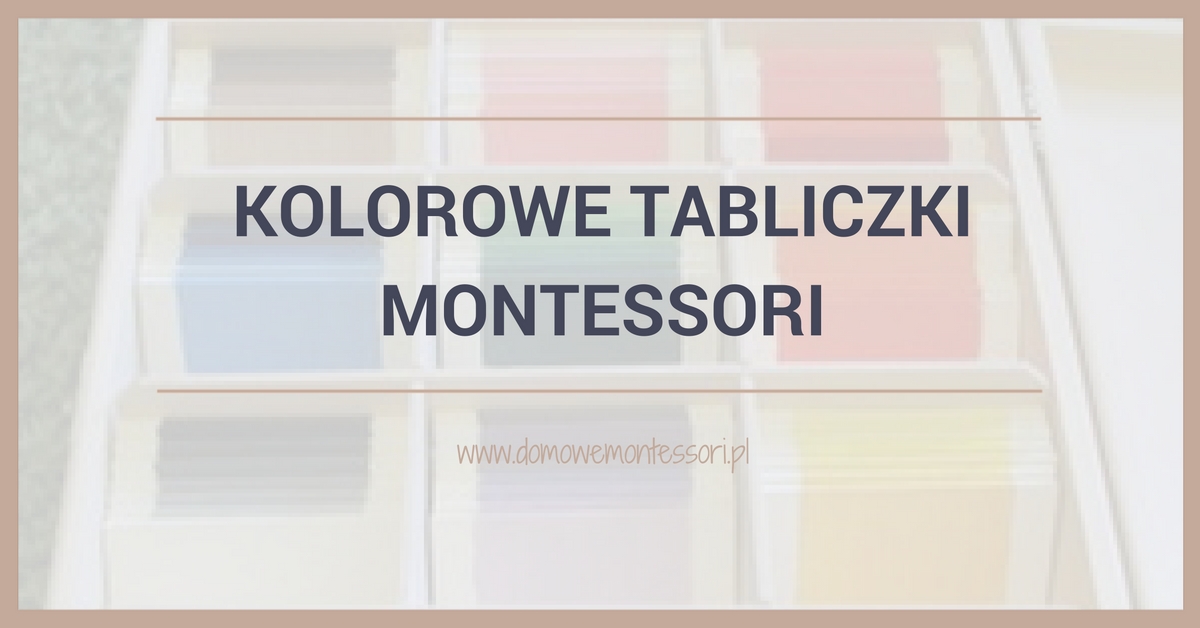 Kolorowe tabliczki Montessori - Zrób To Sam