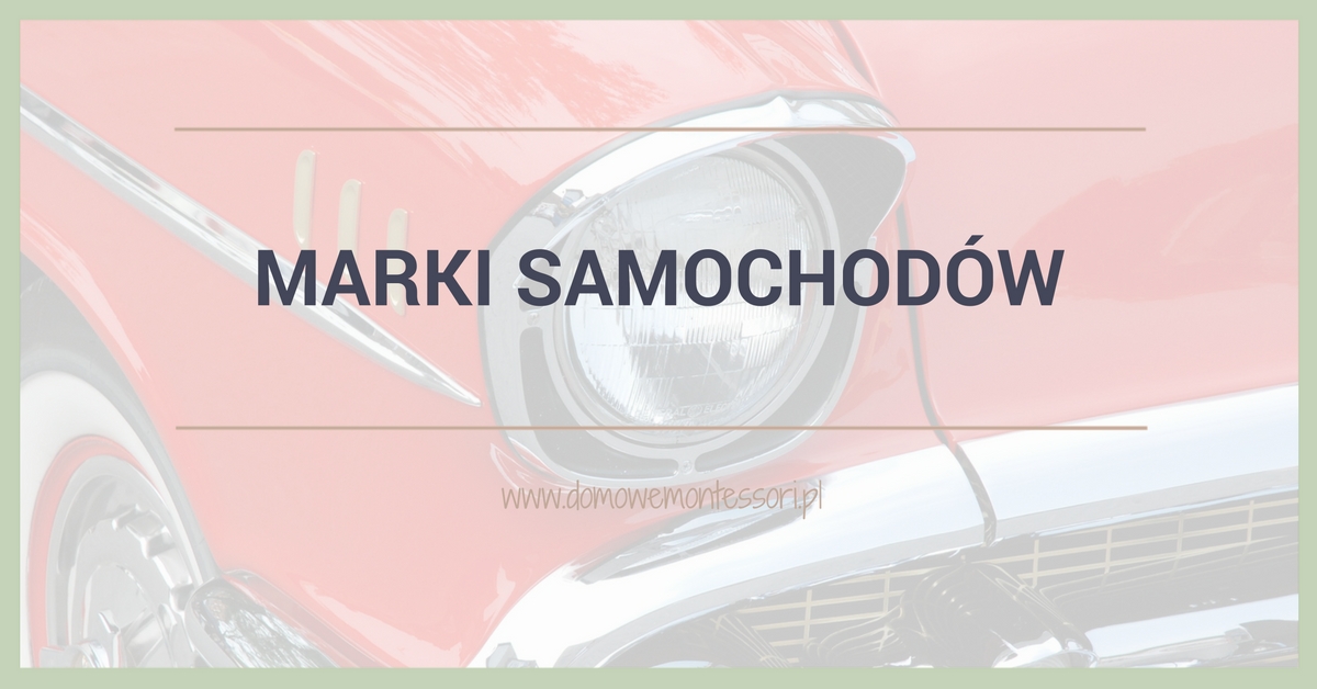 Marki samochodów - trójdzielne karty do druku