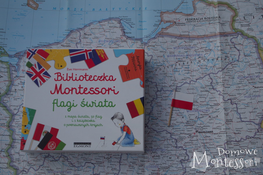 Biblioteczka Montessori - flagi świata