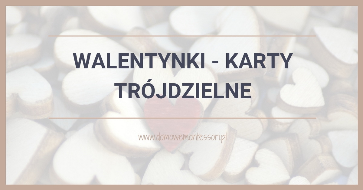 Walentynki - karty trójdzielne
